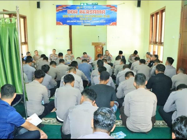 Polres Tulang Bawang Barat Gelar Doa Bersama Sambut Hari Lalu Lintas Bhayangkara ke-70
