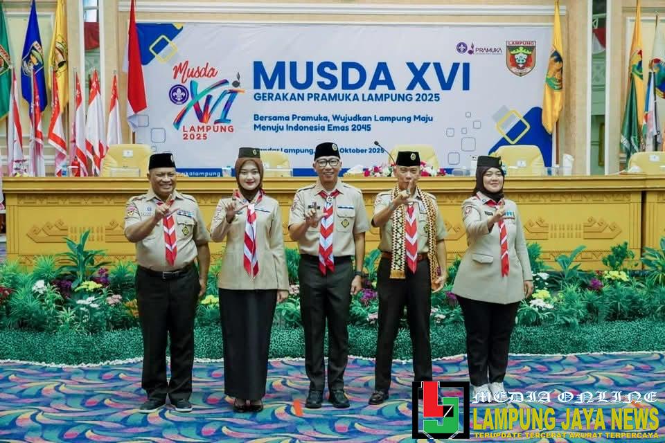 Gubernur Mirza Buka Musda XVI Pramuka Lampung, Jihan Nurlela Terpilih Jadi Ketua Kwarda 2025–2030