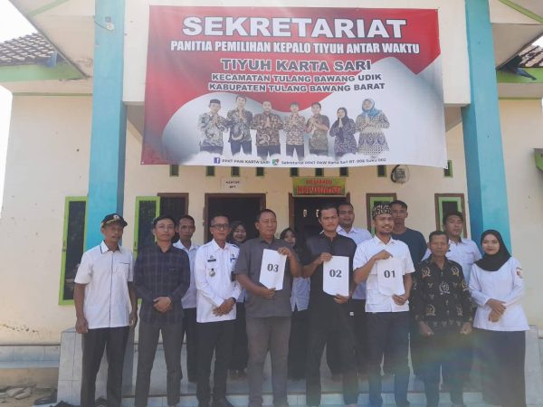 Tiga Calon PAW Tiyuh Karta Sari Siap Bertarung, Nomor Urut Resmi Ditetapkan Tiga Calon PAW Tiyuh Karta Sari Siap Bertarung, Nomor Urut Resmi Ditetapkan