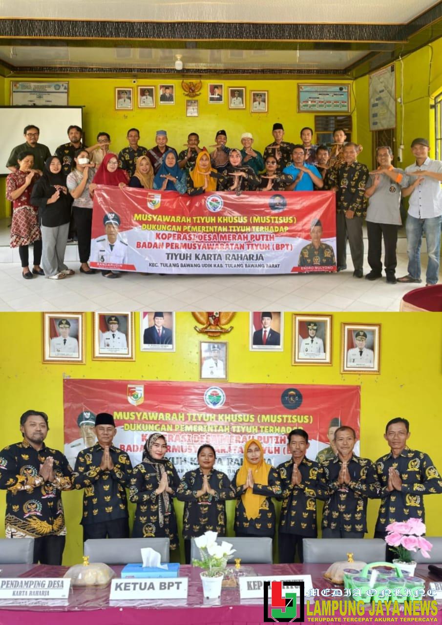 Pemerintah Tiyuh Karta Raharja Gelar Musyawarah Khusus, Perkuat Dukungan Terhadap Koperasi Merah Putih BPT