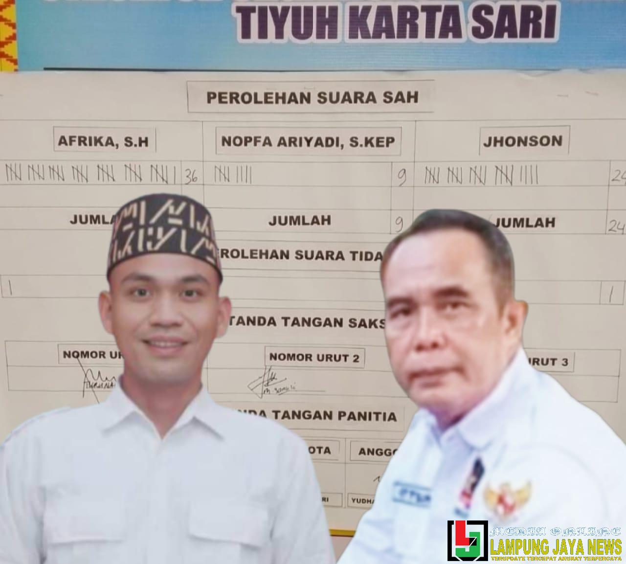 Ketua LPM Tubaba Sampaikan Ucapan Selamat Atas Terpilihnya Afrika Sebagai Kepalo Tiyuh Kartasari Ketua LPM Tubaba Sampaikan Ucapan Selamat Atas Terpilihnya Afrika Sebagai Kepalo Tiyuh Kartasari