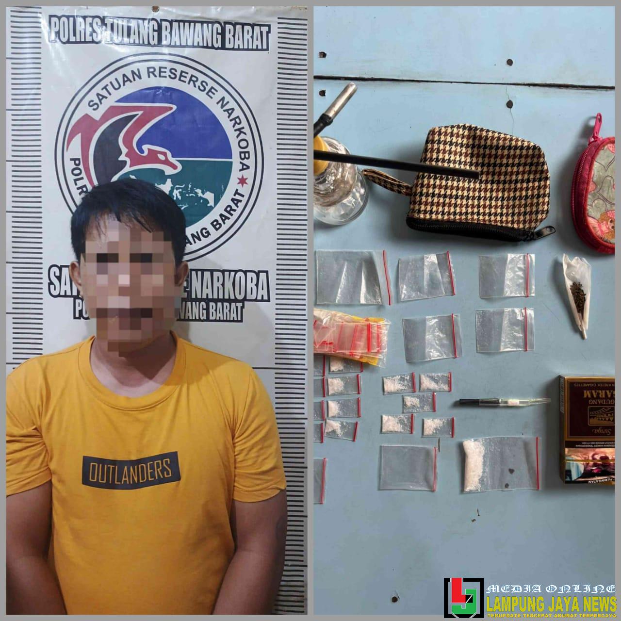 Satresnarkoba Polres Tulang Bawang Barat Berhasil Bekuk Seorang Pelaku Penyalahgunaan Narkotika
