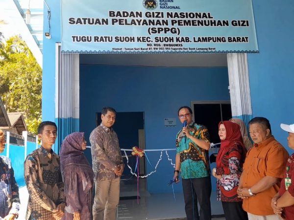 Resmikan SPPG Kecamatan Suoh, Nukman Tekankan Layanan Dapur Sesuai Standar