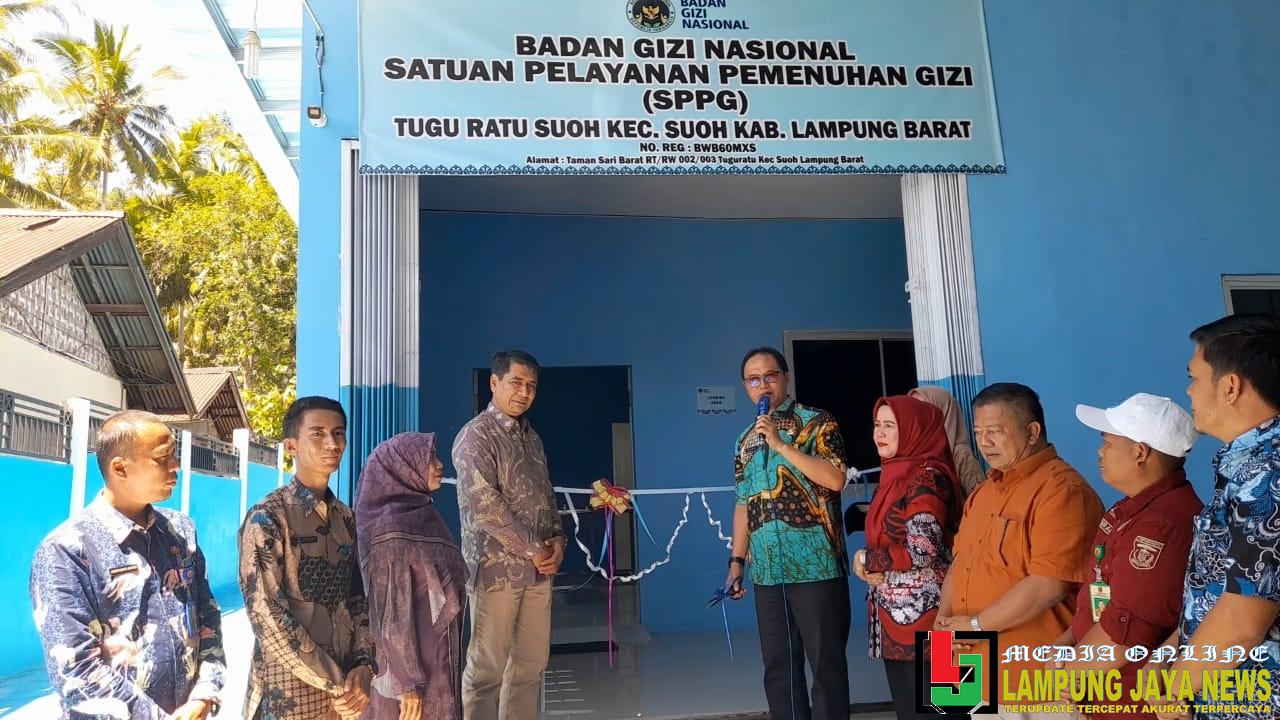 Resmikan SPPG Kecamatan Suoh, Nukman Tekankan Layanan Dapur Sesuai Standar