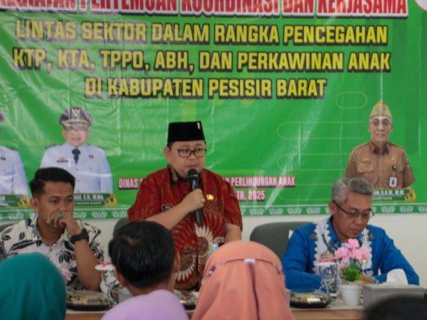 Wakil Bupati Irawan Topani Buka Koordinasi Lintas Sektor Pencegahan Kekerasan Terhadap Perempuan dan Anak, ABH, dan Perkawinan Anak