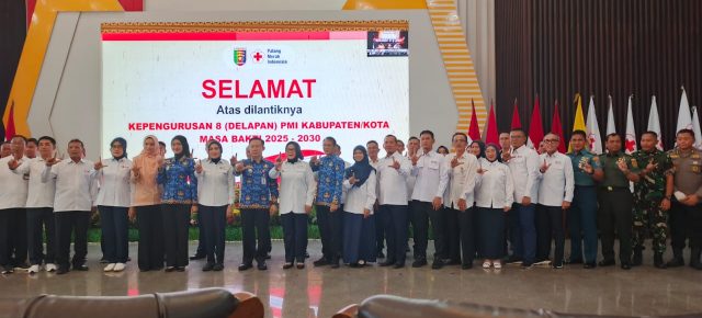 Purnama Wulan Sari Mirza Resmi Lantik Raden Adipati Surya Sebagai Ketua PMI Way Kanan Masa Bakti 2025–2030