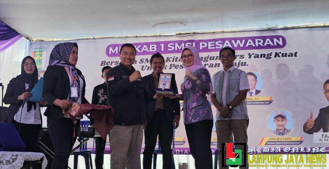 Fajar Arifin, S.H Ketua Harian SMSI Provinsi Lampung Minta DisKominfotiksan Pesawaran Prioritaskan Kerjasama Dengan Media Lokal