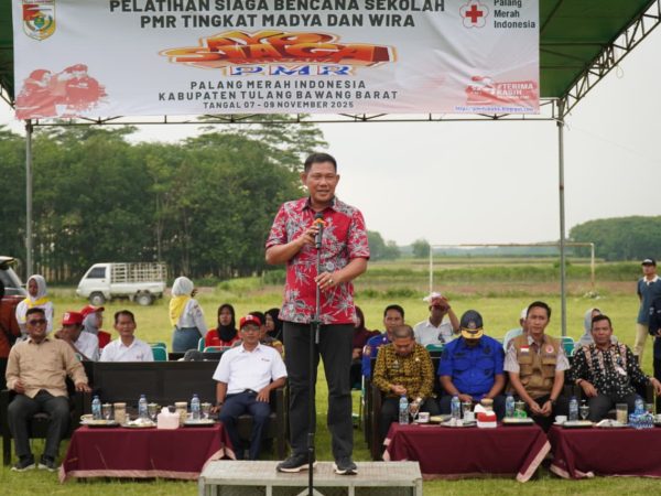 Wakil Bupati Tubaba Buka Pelatihan Siaga Bencana Sekolah PMR Tingkat Madya dan Wira