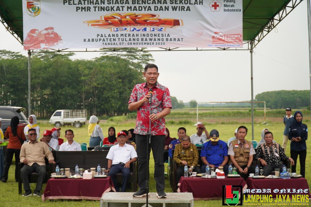 Wakil Bupati Tubaba Buka Pelatihan Siaga Bencana Sekolah PMR Tingkat Madya dan Wira