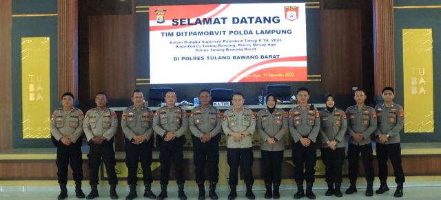 Ditpamobvit Polda Lampung Laksanakan Supervisi Pamobvit tahap II TA. 2025 di Polres Tulang Bawang Barat   