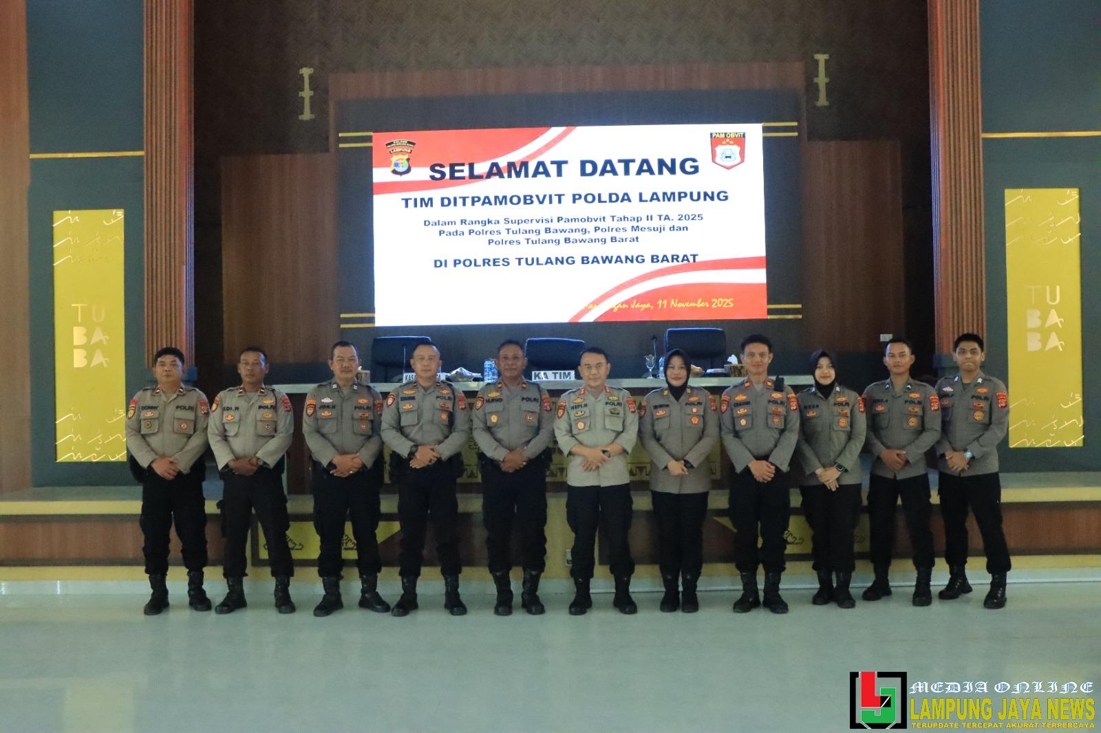 Ditpamobvit Polda Lampung Laksanakan Supervisi Pamobvit tahap II TA. 2025 di Polres Tulang Bawang Barat Ditpamobvit Polda Lampung Laksanakan Supervisi Pamobvit tahap II TA. 2025 di Polres Tulang Bawang Barat