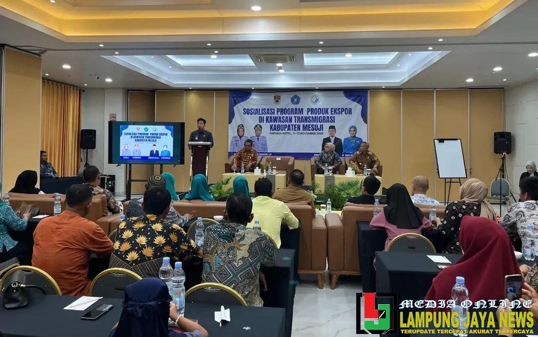 Mewakili Bupati Mesuji Elfianah, Wakil Bupati Mesuji Yugi Wicaksono Buka Sosialisasi Program Produk Ekspor di Kawasan Transmigrasi Mewakili Bupati Mesuji Elfianah, Wakil Bupati Mesuji Yugi Wicaksono Buka Sosialisasi Program Produk Ekspor di Kawasan Transmigrasi