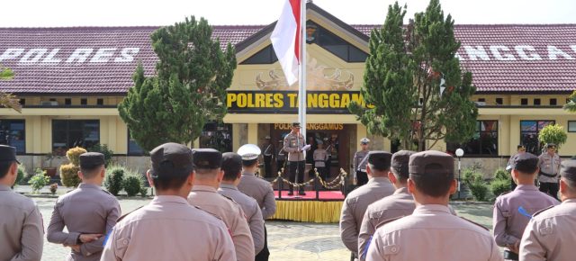 Polres Tanggamus Gelar Apel Pasukan Operasi Zebra Krakatau 2025