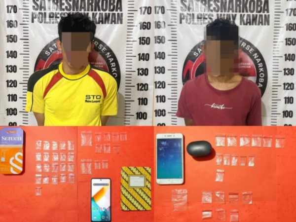 Diduga Edarkan Narkoba Jenis Sabu, 5,93 Gram Barang Bukti Diamankan Polisi Dari Dua Tersangka
