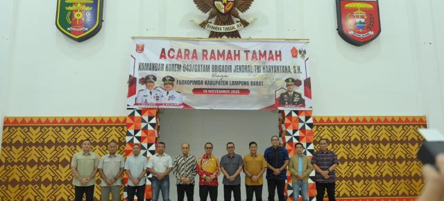 Malam Ramah Tamah Forkopimda dan Sekda Lambar Bersama Komandan Korem 043 Gatam