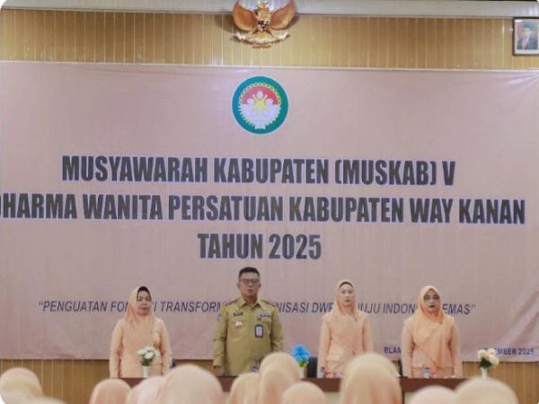 Sekda Machiavelli HT buka MUSKAB ke- V DWP Kabupaten Way Kanan Tahun 2025