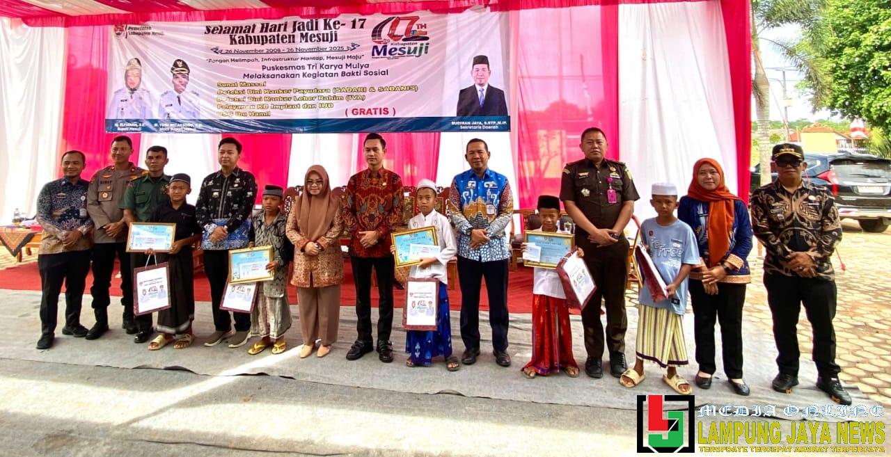 Launching Pembukaan di UPTD Tri Karya Mulya, Pemkab Mesuji Sukses Gelar Sunatan Masal Gratis Momen HUT Ke 17 Kabupaten Mesuji Launching Pembukaan di UPTD Tri Karya Mulya, Pemkab Mesuji Sukses Gelar Sunatan Masal Gratis Momen HUT Ke 17 Kabupaten Mesuji