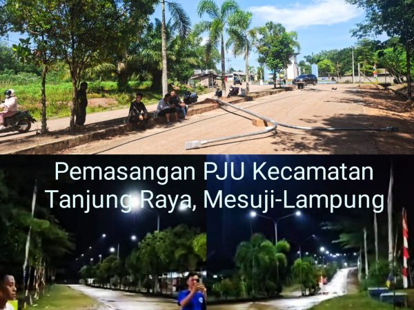 Mesuji: PJU Terpasang, Jadi Wajah Baru Estetika Median Jalan