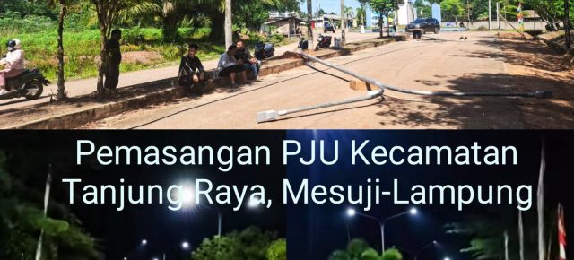 Mesuji: PJU Terpasang, Jadi Wajah Baru Estetika Median Jalan Mesuji: PJU Terpasang, Jadi Wajah Baru Estetika Median Jalan