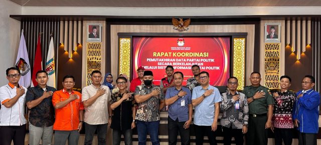 Pastikan Pemutakhiran SIPOL Sesuai dengan Kondisi Faktual, KPU Way Kanan Gelar Rakor Bersama Partai Politik