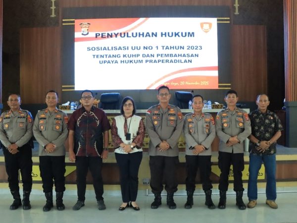 Polres Tulang Bawang Barat Gelar Sosialisasi Hukum UU Nomor 1 Tahun 2023 tentang KUHP dan Pembahasan Upaya Hukum Praperadilan
