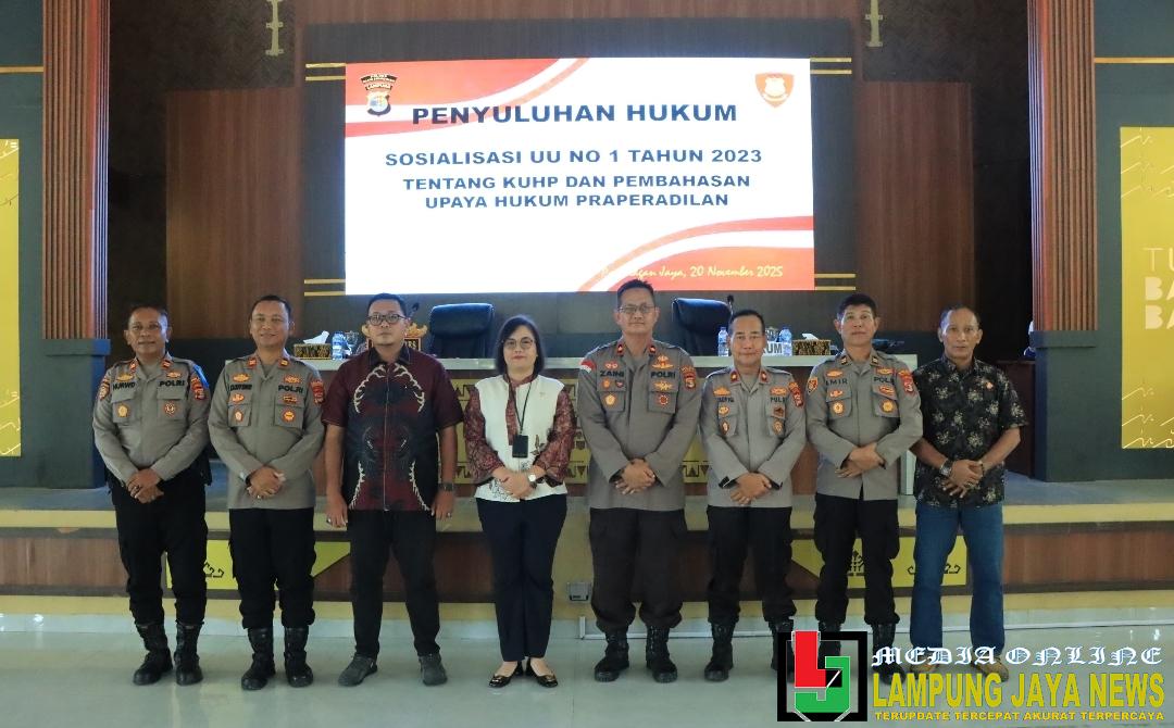 Polres Tulang Bawang Barat Gelar Sosialisasi Hukum UU Nomor 1 Tahun 2023 tentang KUHP dan Pembahasan Upaya Hukum Praperadilan Polres Tulang Bawang Barat Gelar Sosialisasi Hukum UU Nomor 1 Tahun 2023 tentang KUHP dan Pembahasan Upaya Hukum Praperadilan