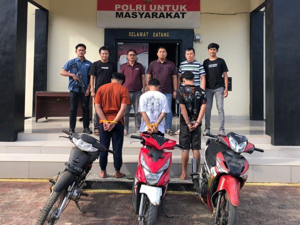 Polsek Pulau Panggung Unggkap Dua Kasus Curanmor Dan Tanggkap Tiga Pelaku Beraksi Di Tanggamus