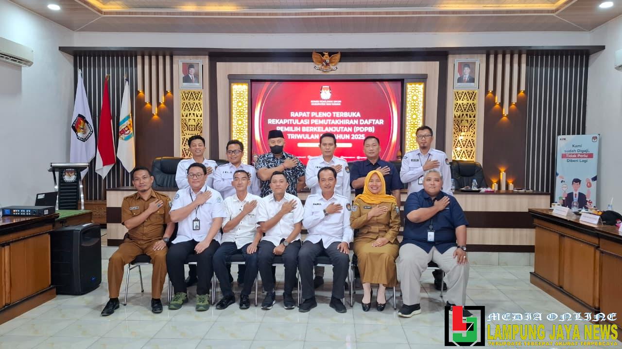 Komitmen Dalam Sajikan Data Pemilih Yang Akurat, KPU Way Kanan Gelar Rapat Pleno PDPB Trowulan IV Tahun 2025